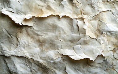 Poster - Background of Textured Handmade Paper with Visible Fibers and Rough Edges