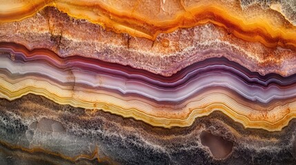 Canvas Print - Gradient surface of agate rock