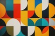© Fred - Bold Geometric Pattern with Vibrant Colored Abstract Shapes