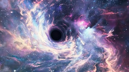 Wall Mural - captivating cosmic spiral around black hole in deep space