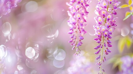 Wall Mural - Wisteria clear details diffused brightness 