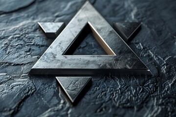 Sleek business logo with a futuristic metallic finish