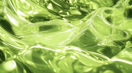 Wall Mural - Abstract Green Liquid Wave Texture Background