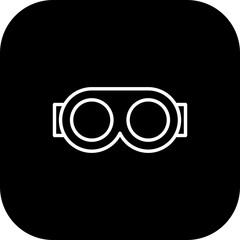 Sticker - Goggle Icon Design