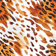 © Linggakun - Abstract leopard skin pattern, tiger skin pattern watercolor painting seamless pattern illustration. Modern animal print background in fun color. for beauty products or other.