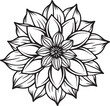 © MOHI - Mandalas Drawing in Miniature Style Coloring flower