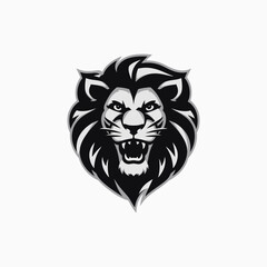 Lion head logo animal vector template illustration