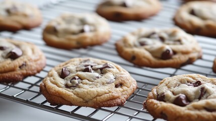 Wall Mural - Freshly Baked Chocolate Chip Cookies