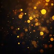 © Daniil - Blurred golden bokeh on black background