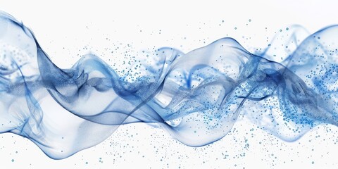 Wall Mural - this design features a serene blue wave pattern, perfect for use in backgrounds, graphics, or tranqu