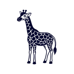  Giraffe silhouette vector Clipart isolated design illustration	