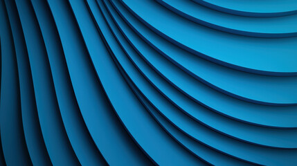 Wall Mural - abstract blue layered pattern with curved lines and shadows. perfect for backgrounds, design element