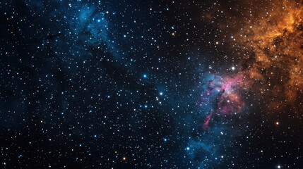 Wall Mural - a stunning, high-resolution image of deep space showcasing vibrant nebulae and countless stars, perf