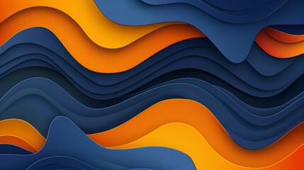 Wall Mural - Abstract graphic background of paper waves