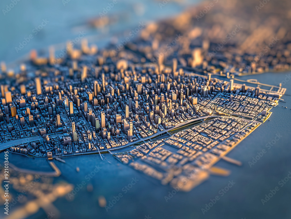 Technical aerial visual, 3D LiDAR GIS aerial map satellite scan model ...