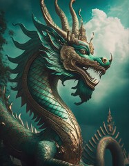 Canvas Print - head of a dragon