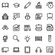 © Kam's Studio - Collection of Basic Interface Related Vector Line Icons. Contains Icons like Open Book, Graduation Cap, Idea, Laptop and more. Editable stroke. 48x48 pixels