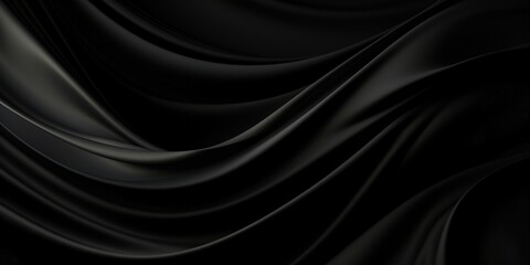 Wall Mural - Abstract Black Fabric Drapes