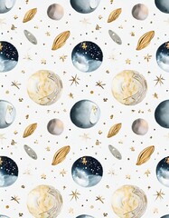 Wall Mural - planets and stars