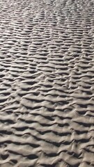 Canvas Print - Beach sand texture with sun reflecting. Vertical video