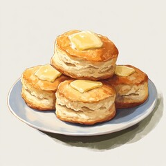 Wall Mural - A Stack of Buttery Biscuits