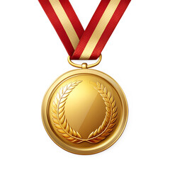 gold medal with ribbon | golden medal with ribbon