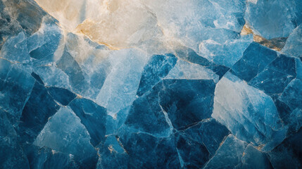 Wall Mural - diamond crystals and blue marble stone textured background