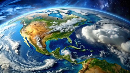 Wall Mural - A Vibrant Earth from Space: A Celebration of Diverse Landscapes and Colors  AI Generated