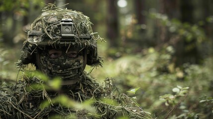 Soldiers with High-Tech Armor - Soldiers wear body armor equipped with communications and CCTV systems inside helmets.