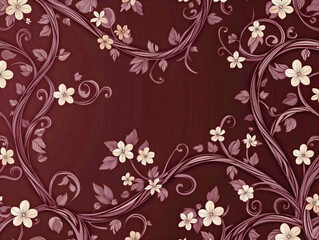 Wall Mural - A floral patterned background with pink and white flowers. The flowers are arranged in a way that they look like they are growing out of the background. Scene is one of elegance and sophistication