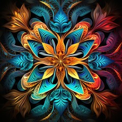 Abstract fractal background with ornament.