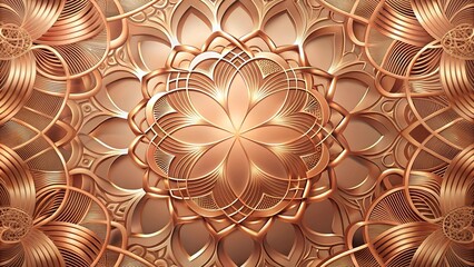 Wall Mural - Abstract Rose Gold Shapes for a Luxurious Presentation  Generative AI