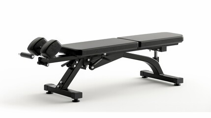 Poster - An isolated adjustable weight bench, versatile for a variety of strength training exercises.