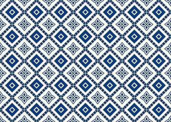 Naklejka na meble Seamless blue geometric pattern.