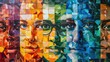 © Alex Bayev - Colorful Mosaic Portraits of Diverse Faces
