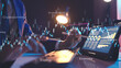© DIgilife - Stock exchange market forex trading graph finance investment . Economy trends for business, financial charts and digits. Businessman trading typing on keyboard