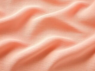 Peach linen fabric with abstract wavy pattern. Background and texture for design, banner