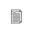 © NikahGeh - Outline Icon of a Folded Paper Document with Text Lines