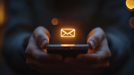 Encrypted message being sent from a smartphone