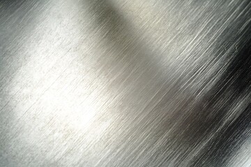 Wall Mural - Shiny Nickel Metal Surface in Satin Finish - Close Up Photography Detail