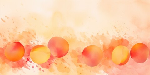 Wall Mural - Peach watercolor abstract halftone background pattern