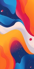 Sticker - Abstract Colorful Wave Background