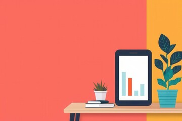 App usage trends test, user engagement, flat design illustration