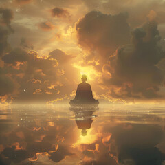 Wall Mural - Meditation, purification of the soul