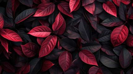 Red and Green Leaves Background