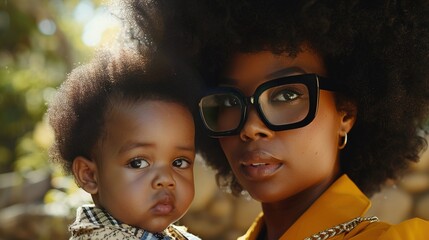 Canvas Print - Mother and Son Portrait