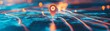 © VarunyuAi - A vivid representation of a GPS location pin on a digital map, symbolizing navigation and connectivity in modern travel.