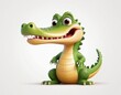 © Jelena Rose - crocodile with a smile, 3d cartoon style Generative AI