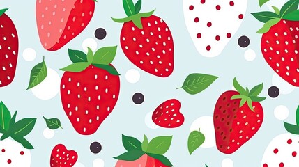 Canvas Print - strawberry pattern