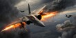 © Magic Art - fighter jets in aerial combat with explosions